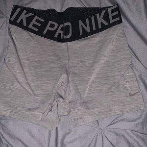 grey nike pro shorts